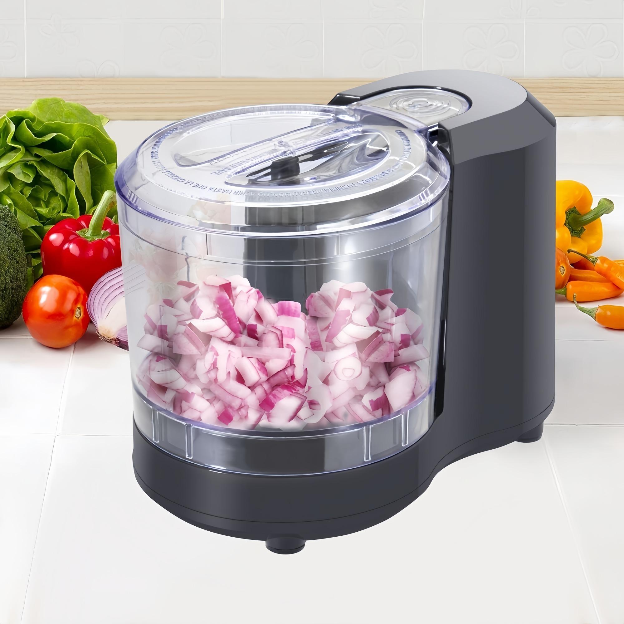 US Plug Charging Electric Vegetable Chopper, 1/2 Counts Mini Food Grade Processor, Convenient Food Chopper for Cutting, Dicing, Chopping and Pureeing, Kitchen Appliances, Kitchen Accessories