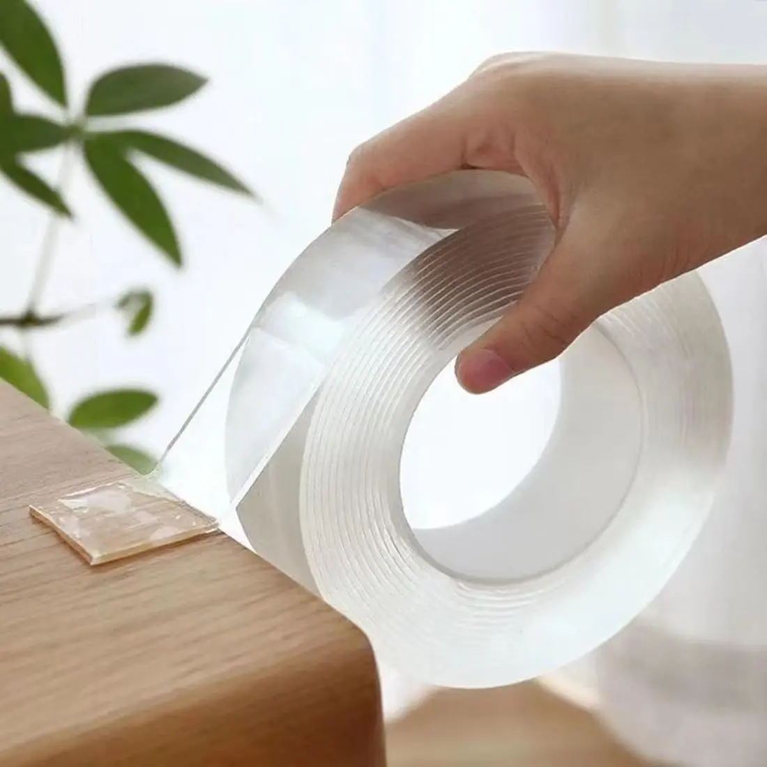 Strong Double-Sided Tape, Nano Removable Wall Adhesive, Transparent Poster Mounting Tape, Multi-Use for Home & Office Decor