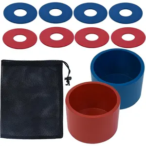 Washer Toss Game Sets Includes 2 Solid Wood Targets and 8 Metal Washers, Portable Beach Cornhole Game Ring Toss Games Outdoor Beach Yard Games for Adults and Familyfidget toys