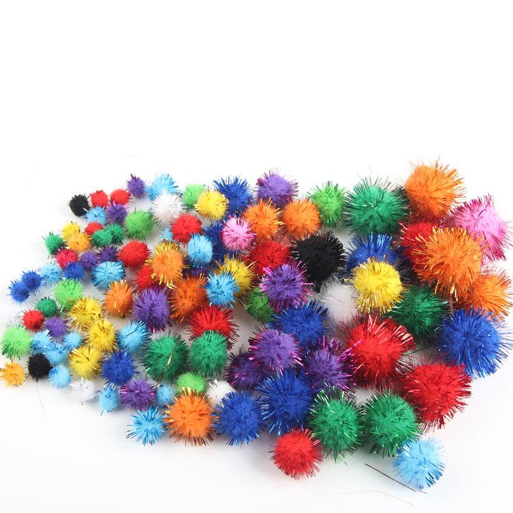 Polypropylene small package of 100 pom-pom children's handmade color