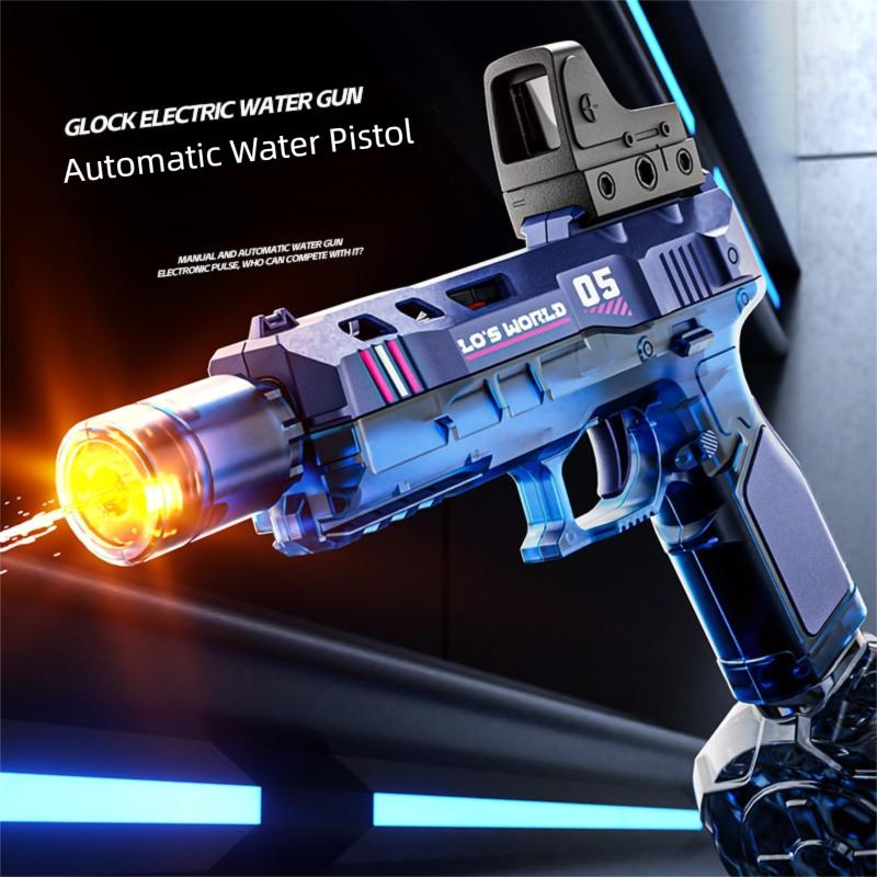 HydroForce-2026 New Arrival Flash P9 Electric Water Blaster, Manual Automatic Integrated Mechanical Linkage High Speed Pulse Water Toy for Children Outdoor Play squirt watergun