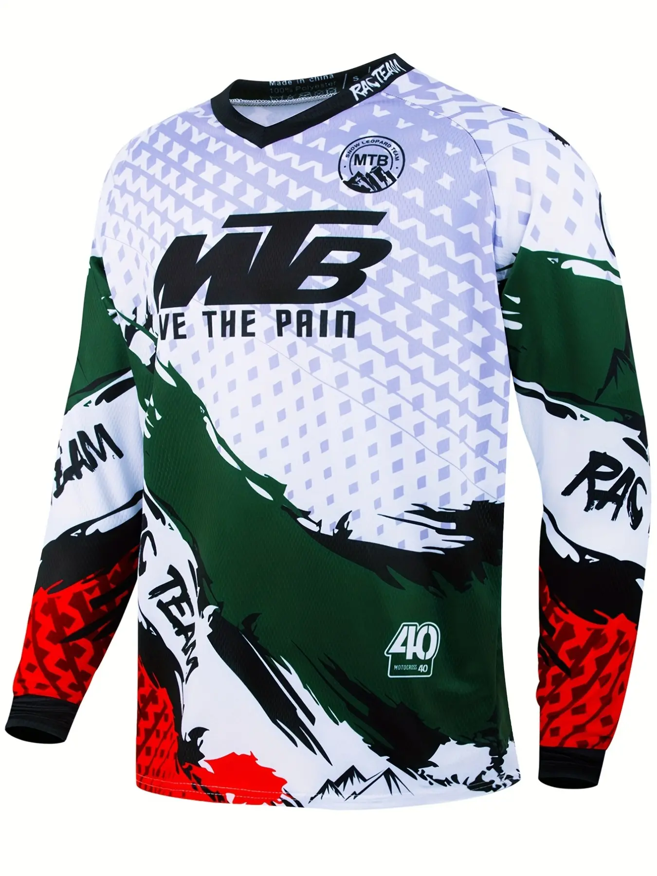 Rac Team Downhill Sports Shirt, Cross-Country Road Mountain Bike Race Tee, Motorcycle Off-Road MTB Racing Apparel, All-Season Fitted Long Sleeve