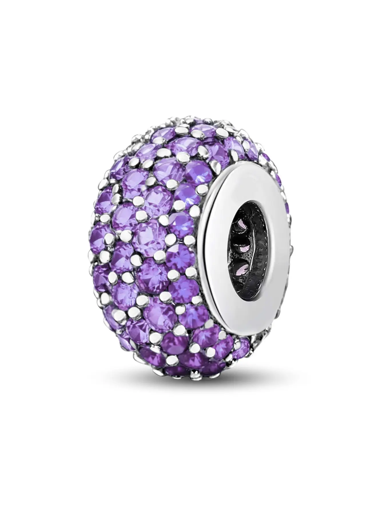 Delicate Heart and Flower Themed European Style Spacer Charms with Multi-Color Stones for Women’s DIY Jewelry and Stacking