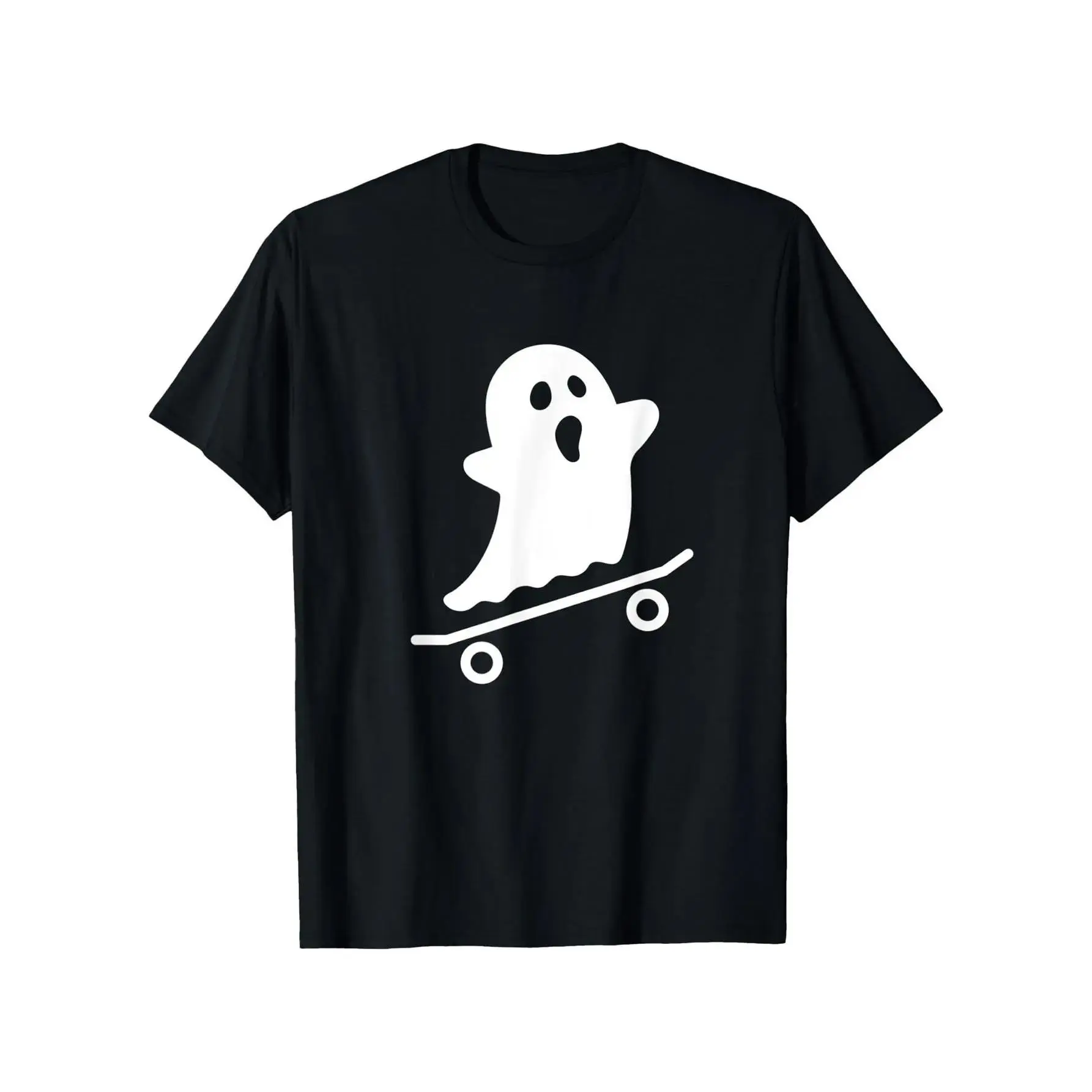 Men's Black Skateboard Pattern T, White Skateboard Desin- Casual Short-sleeve Crew Neck, Suitable Skate Parks, Music Events, and Casual Attire