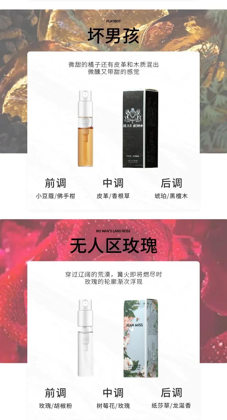 Portable 3ML Premium Perfume Long Lasting Fragrance Original Cologne Travel Size Atomizer Wholesale