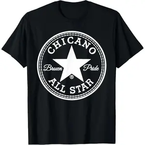 Chicano Brown, Chicano Clothing, Mexican Clothes, Chicano Style Art Graphic T-Shirt for Men & Women, Gangster Clothes Lowrider Art, Cholo Outfit