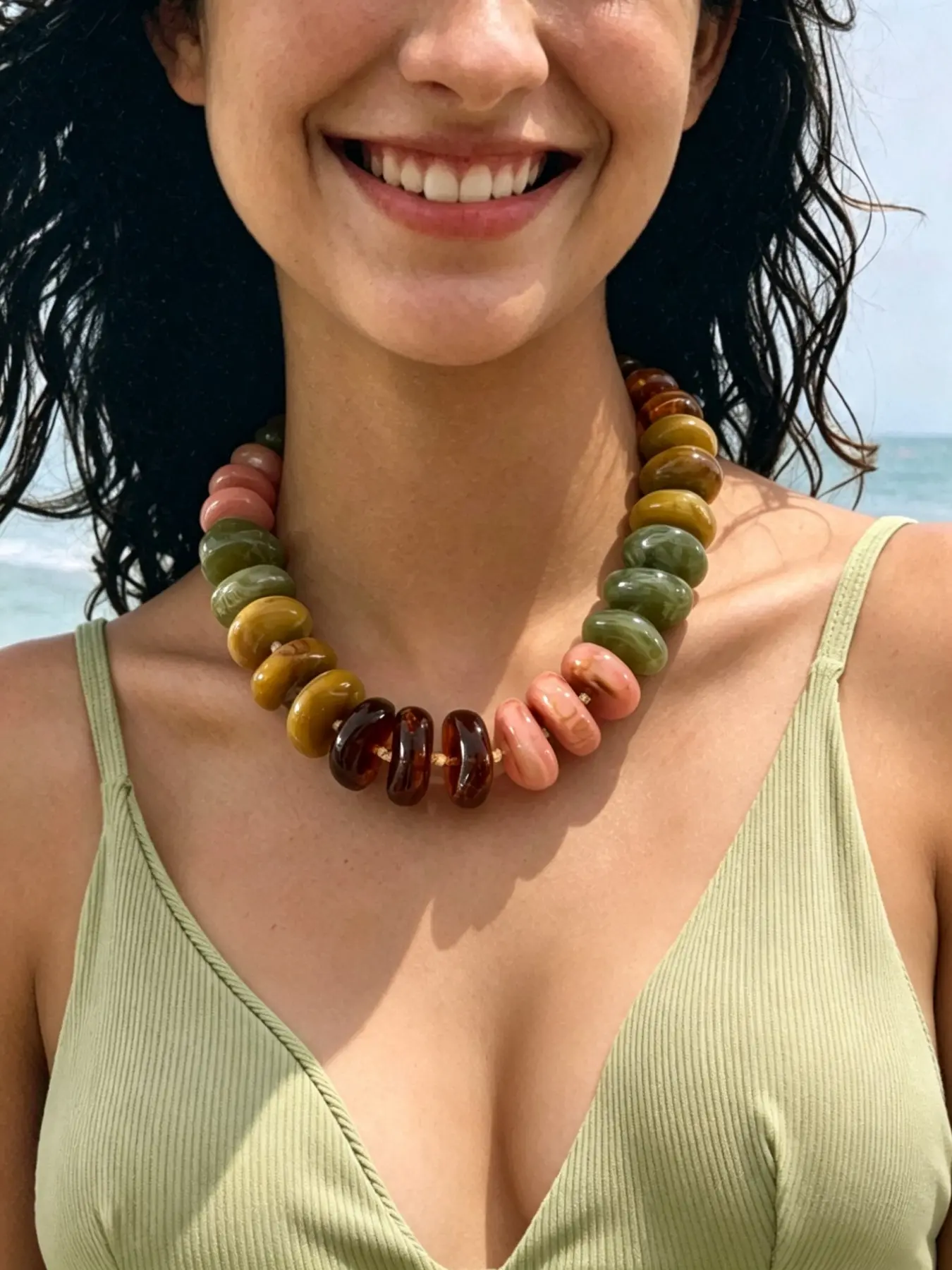Bohemian Colorful Beaded Necklace for Women, Perfect for Daily Wear, Vacation, Street Style, Ideal Gift, Fashion Jewelry Accessory