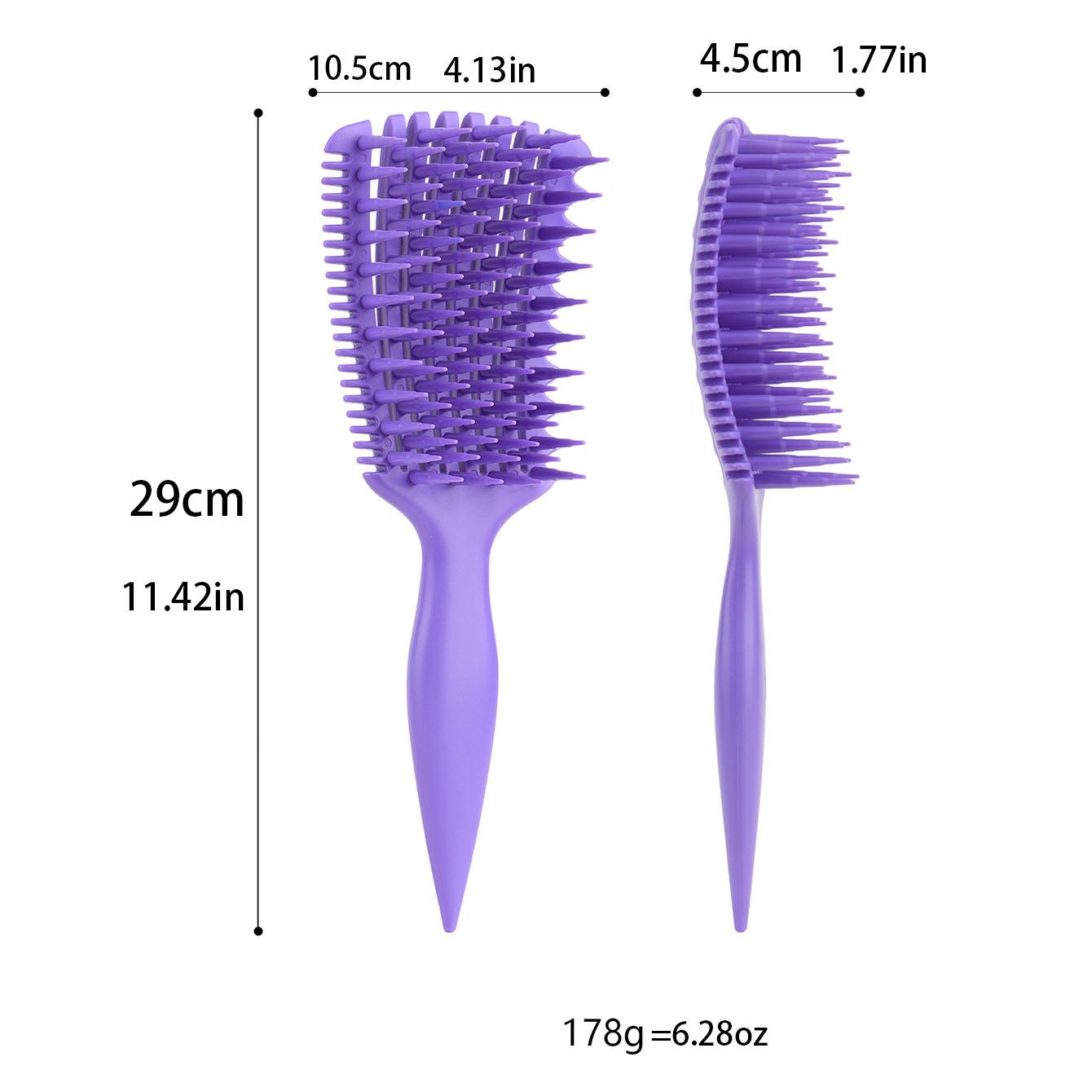 Soft Elastic Bristle Brush, Dry & Wet Use Hair Comb, Easy Detangling & Curl Care, Home Wet Combing, Smooth Curls, Hair Styling Combs