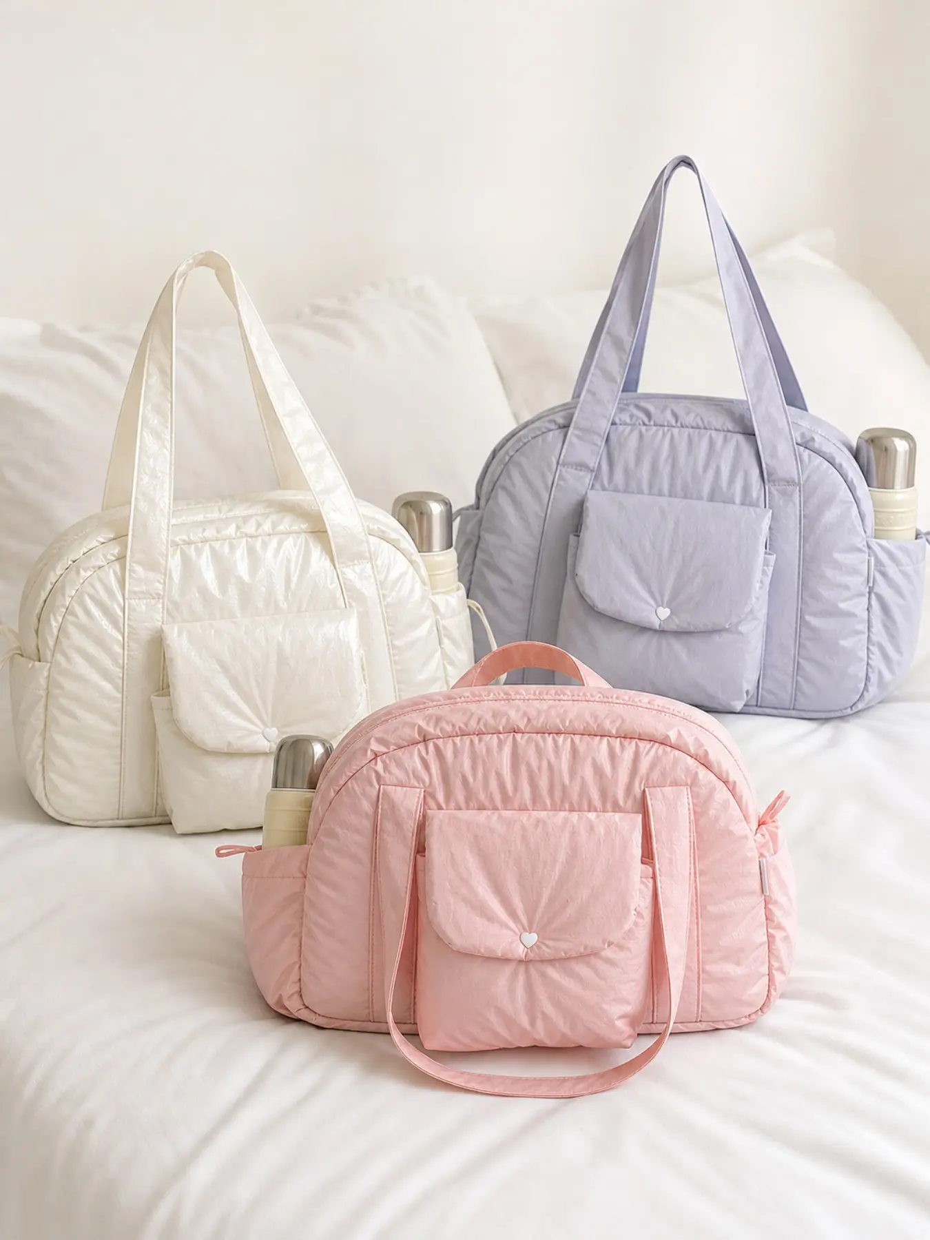 Casual Mermaid Cloud Crossbody Bag, Soft Macaron Three-Color Large Capacity Travel Backpack, Perfect for Short Trips and Shopping