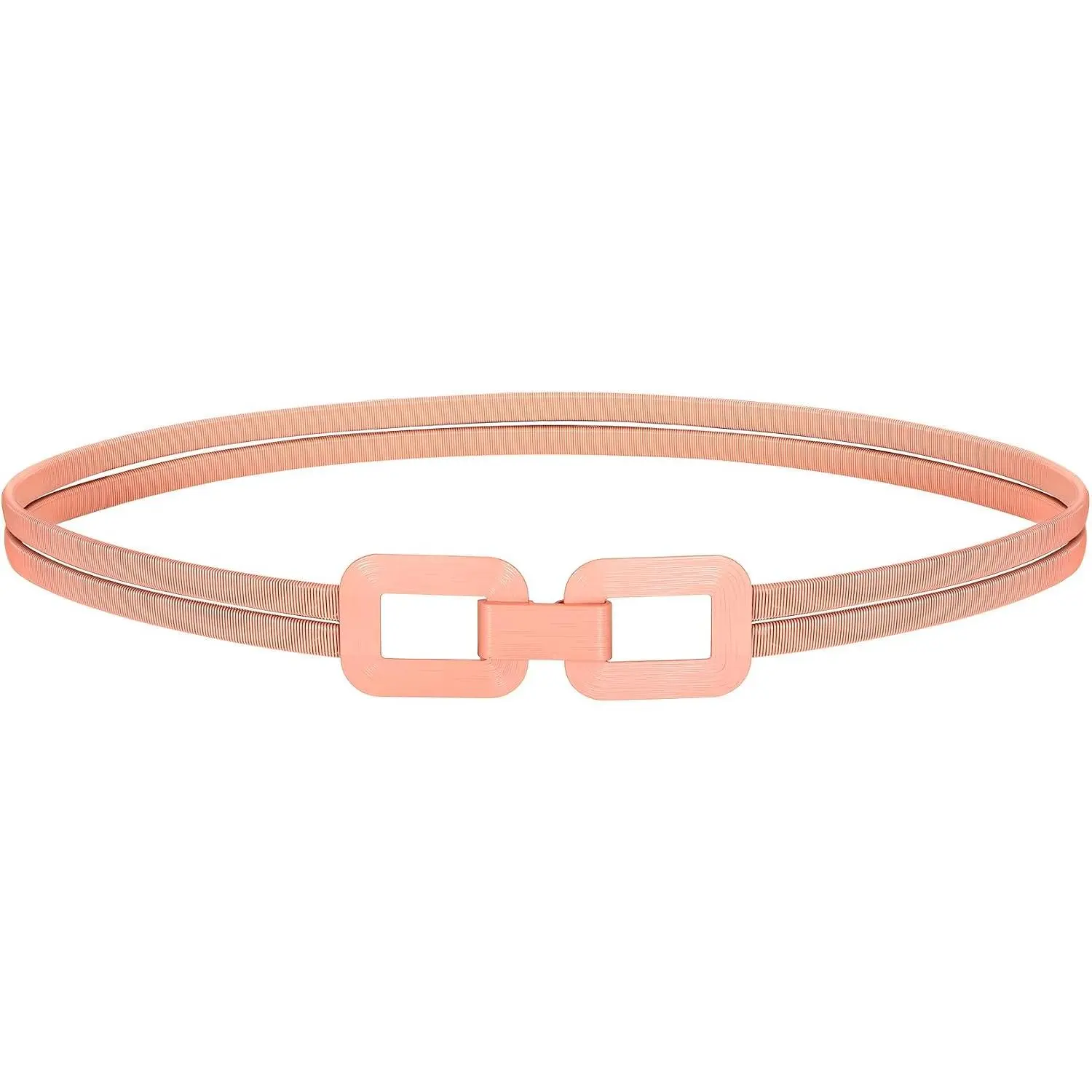 Skinny Metal Elastic  Belt for Women Stretch Thin Belt for Dresses