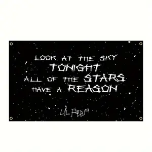 2x3fts 3x5fts Lil Peep Look At The Sky Tonight Flag For Indoor Decoration Home College Dorm Bedroom Living Room Decor