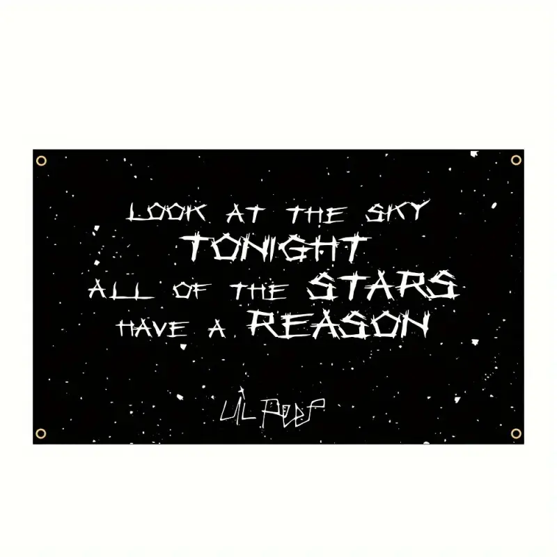 2x3fts 3x5fts Lil Peep Look At The Sky Tonight Flag Wall Tapestry Tapestry Wall Hanging For Indoor Decoration Home College Dorm Bedroom Living Room Decor