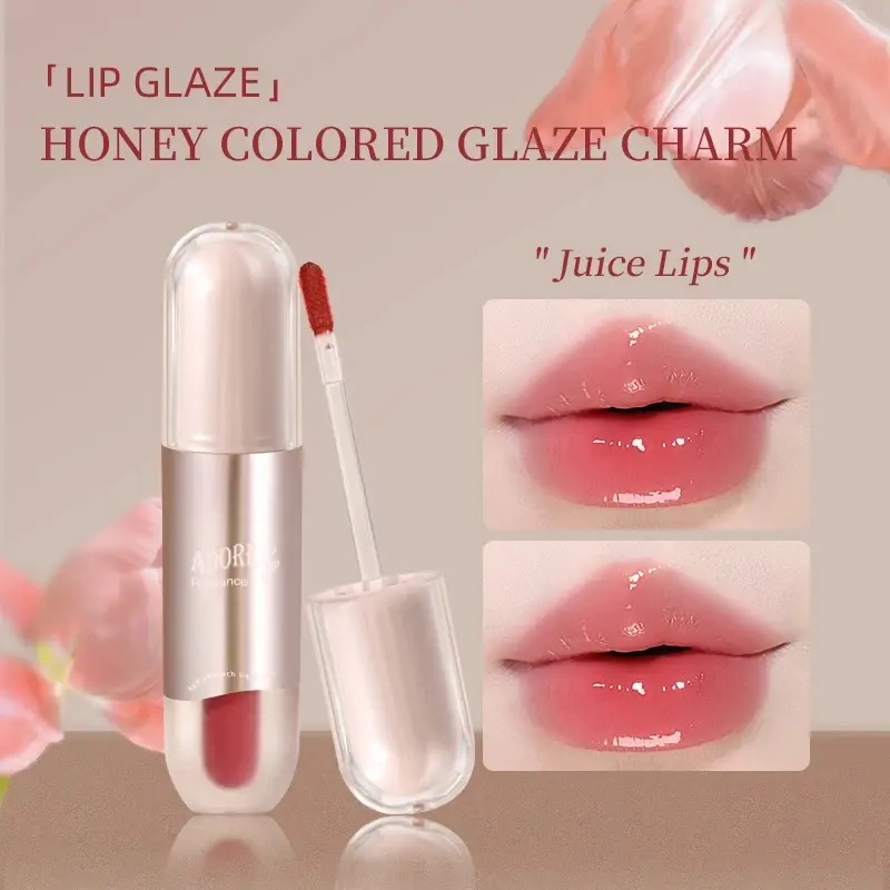 NOVO Mirror Water Gloss Lip Enamel Light And Non Sticky Lip Gloss, Plain Makeup, Light Makeup, Nude Color Series, White Lipstick