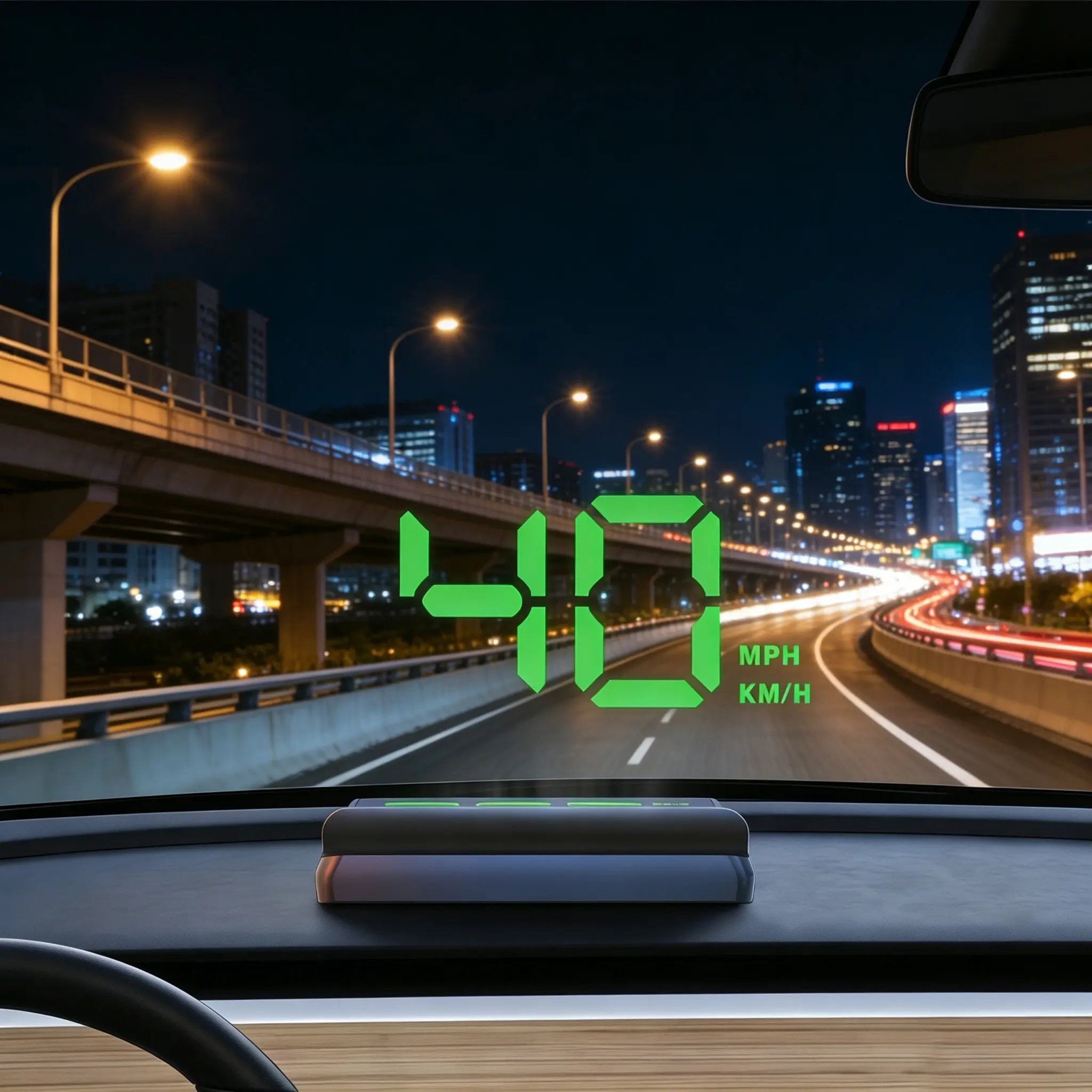 Car Digital Display, Large Information Screen with Auto Brightness, Compact Dashboard Display, Supports MPH/KM/H for Cars, SUVs and Pickup Trucks