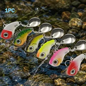 VIB Metal Fishing Lures Kit, 20g Mini Spoon Wobbler Sinking Baits, Anti-Rust Long Cast Design, Treble Hook Multi-Scenario Use, High Sensitivity Tackle Upgrade Set, 6 Colors Available