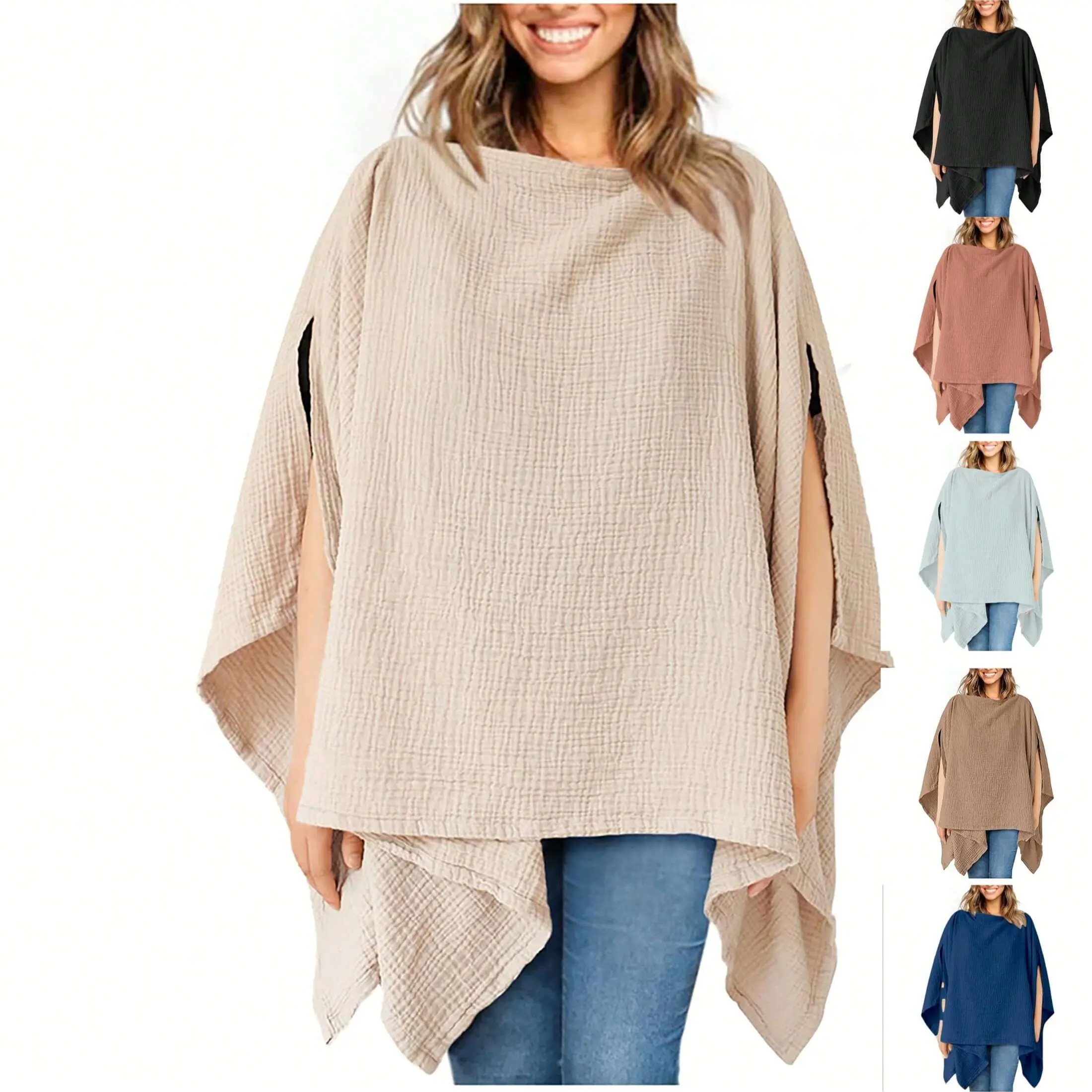 Breastfeeding Cover Up Fashionable Pregnancy Shawl, Privacy Breathable Multi-Use Car Seat Cover, Baby Bundle Wrap Nursing Towel