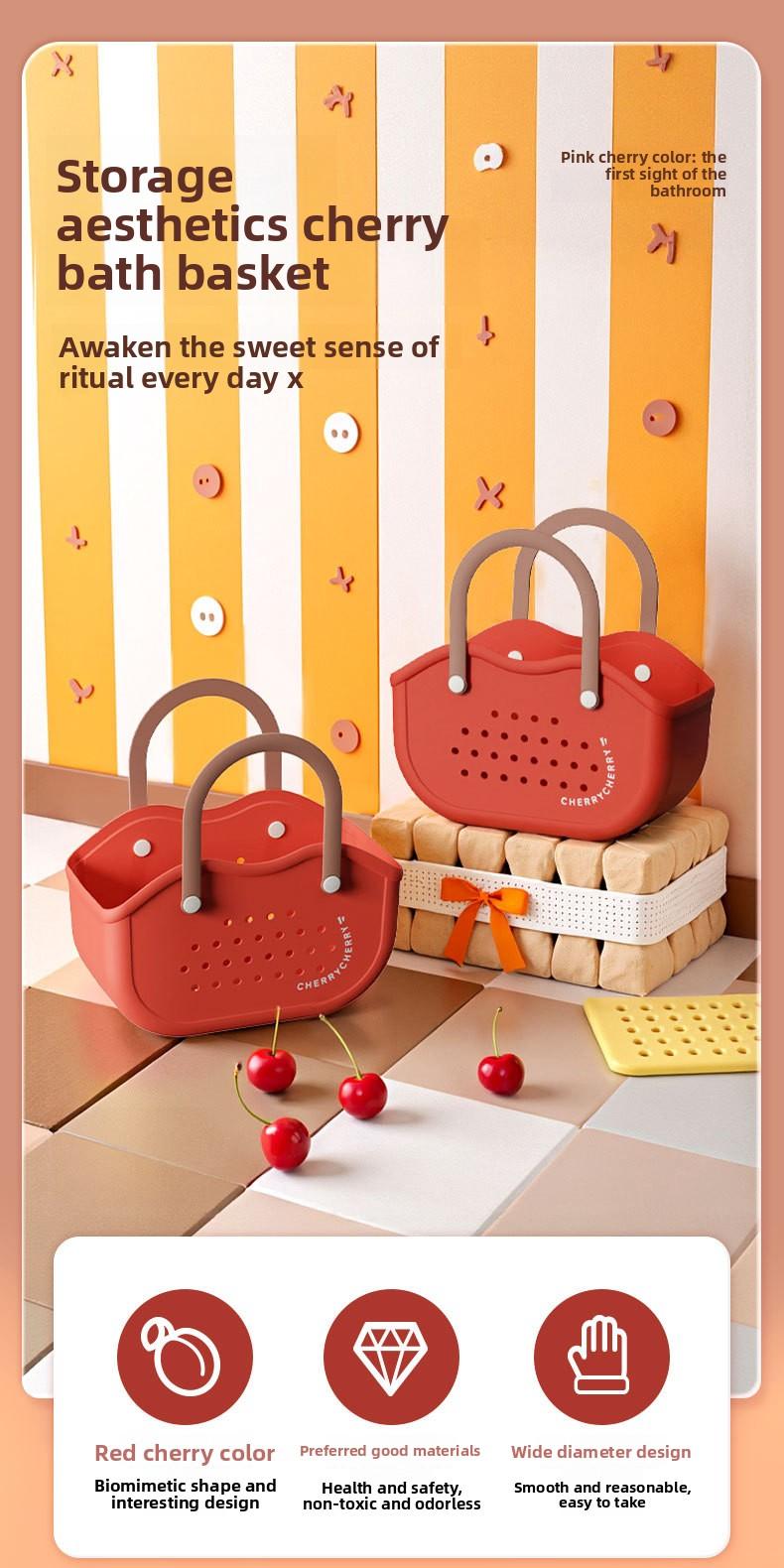 Bath Basket Handheld Shower Basket Bathroom Toiletries Storage Basket Small Basket Organizer Plastic Bathing Basket