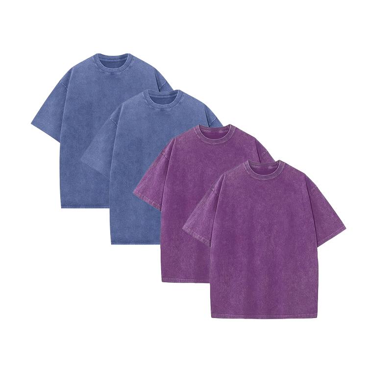 1/3 Pack Oversized Tshirts for Men Gym Vintage Heavyweight T Shirts Cotton Workout Acid Wash Baggy Tees