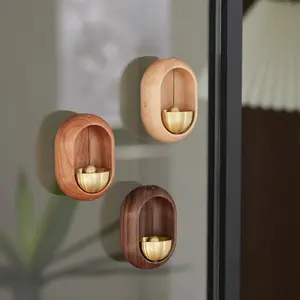 Japanese Wooden Wind Chime Doorbell - Wireless Entryway Decor with Calming Sound, Elegant Valentine's Day Gift for Door Decoration