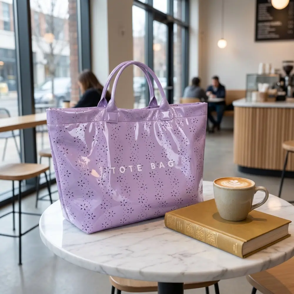 Waterproof transparent jelly bag; lightweight, high-capacity PVC handbag; stylish clear design; versatile tote suitable for moms, commuting, shopping, and the beach