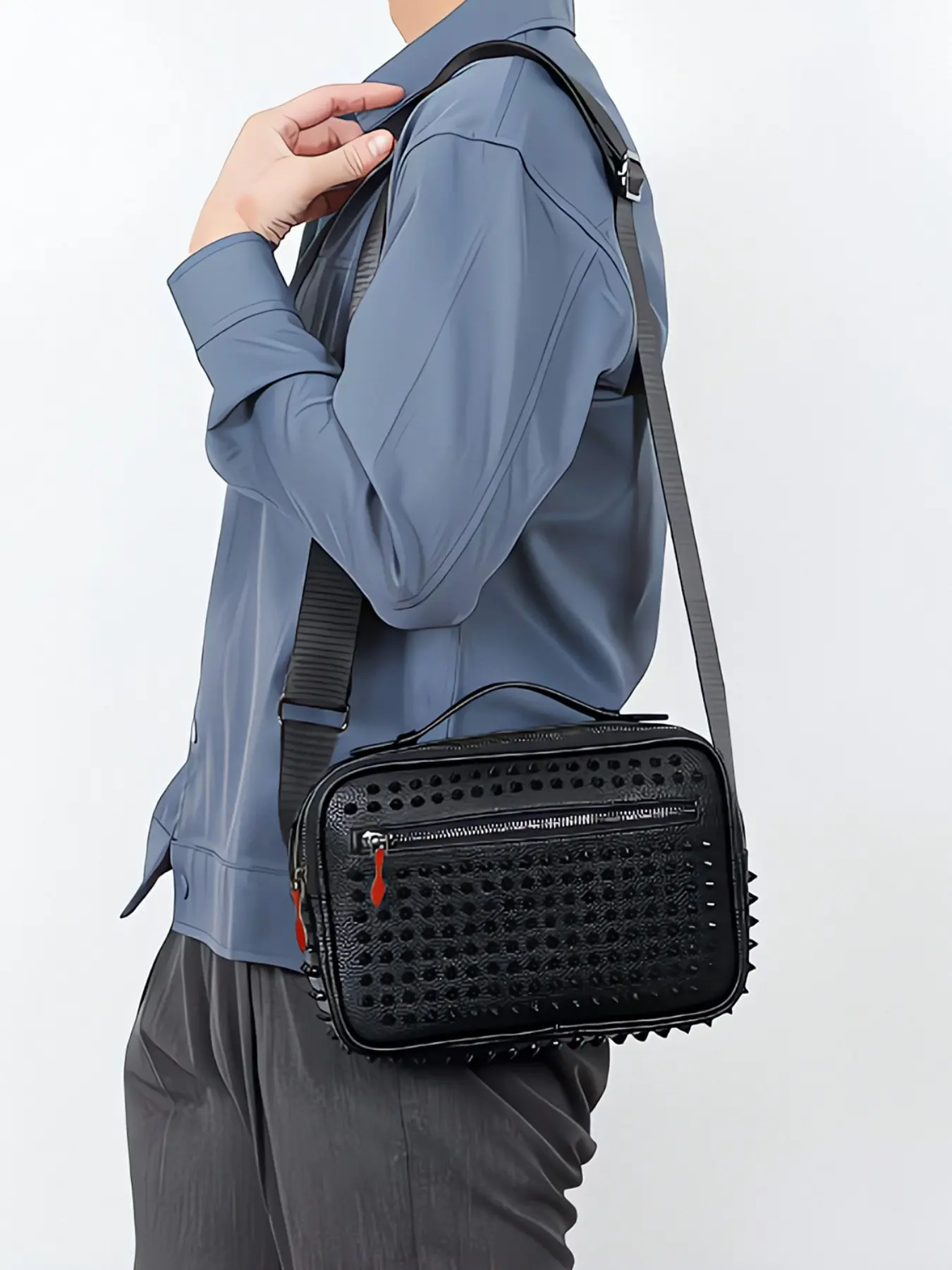 Men's High-Quality Fabric Shoulder Bag, Crossbody Bag, Wallet, Ideal for Outdoors and Daily Commute, Perfect Gift for Boyfriend and Family