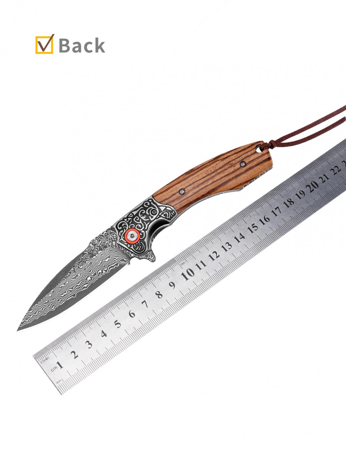 2026 New Outdoor Folding EDC Knife High Carbon Steel Blade Wood Handle Compact Knife For Camping Hiking Adventure