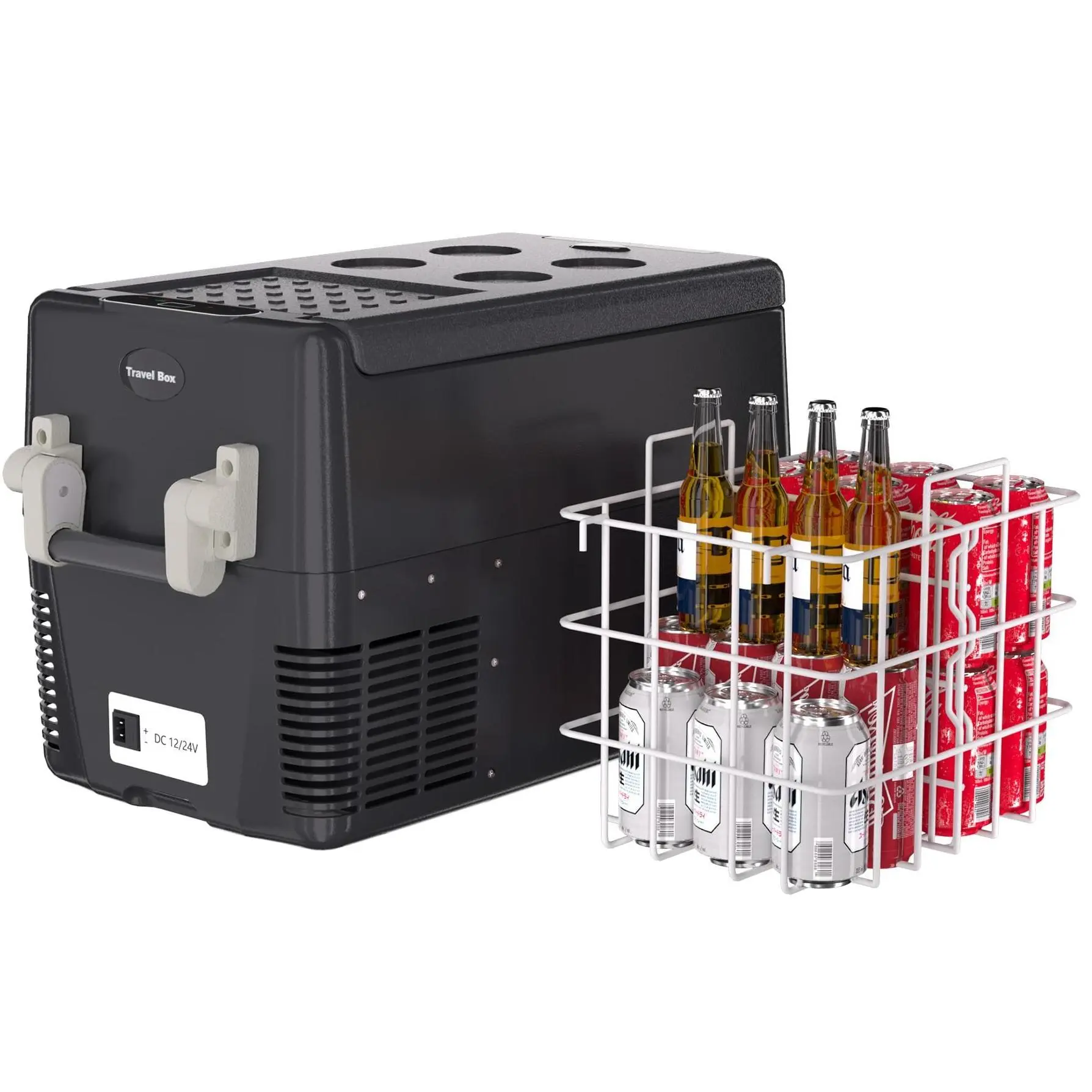 Garvee Portable Car Refrigerator Freezer, Capacity Range 32QT to 53QT, Support 12V/24V DC & AC Dual Power Supply, Adjustable Temperature from -4℉ to 50℉, Fast Cooling Mini Fridge, Perfect for Trucks, RVs, SUVs, Boats, Camping & Outdoor Travel