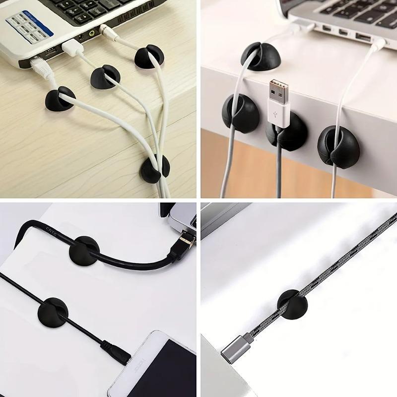Mini Cable Winder Organizer, USB Charging Cable Clips, Desk Tidy Organizer, Work Organizer, Wire Cord Holder Protectors for Home Office Car, Cable Management Kit, Office Accessories