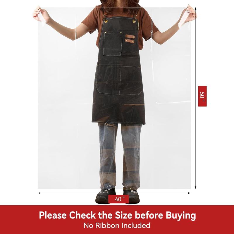 40"x 50"  Cellophane Bags, 6 count  Clear Cellophane Wrap 3 Mil Thick Plastic  Wrapping Bags for  Baskets Birthday  Shower Halloween Party Favors