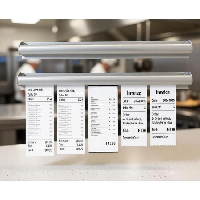 2 count Ticket Holders 15.6 Inch Receipt Holder Restaurant Order Ticket Holder Strip Kitchen Ticket Holder Rail for Restaurant Bar Cafes Pubs Bars