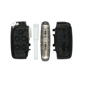 Replacement Key Shell + Uncut Blank Emergency Insert Key Compatible with Land Rover Range Rover Jaguar XF XJ XE F-PACE F-Type 5 Button Smart Keyless Entry Remote Key Case Fob PG705N