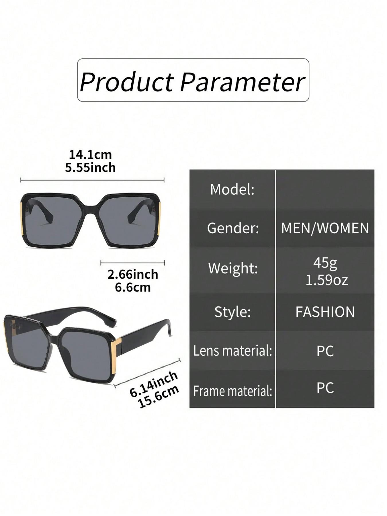 Unisex Fashionable All-match Tinted Lens Sunglasses, Trendy Casual Sunglasses for Everyday Use, Fashion Accessories for Outdoor Activities, Sun Protective Sunglasses