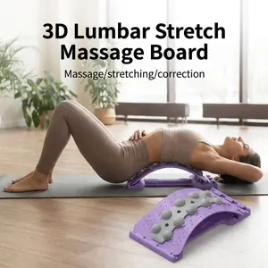 Adjustable 3D Lumbar Support Back Stretcher, Spinal Decompression Massage Tool for Lower Back Pain Relief at Home