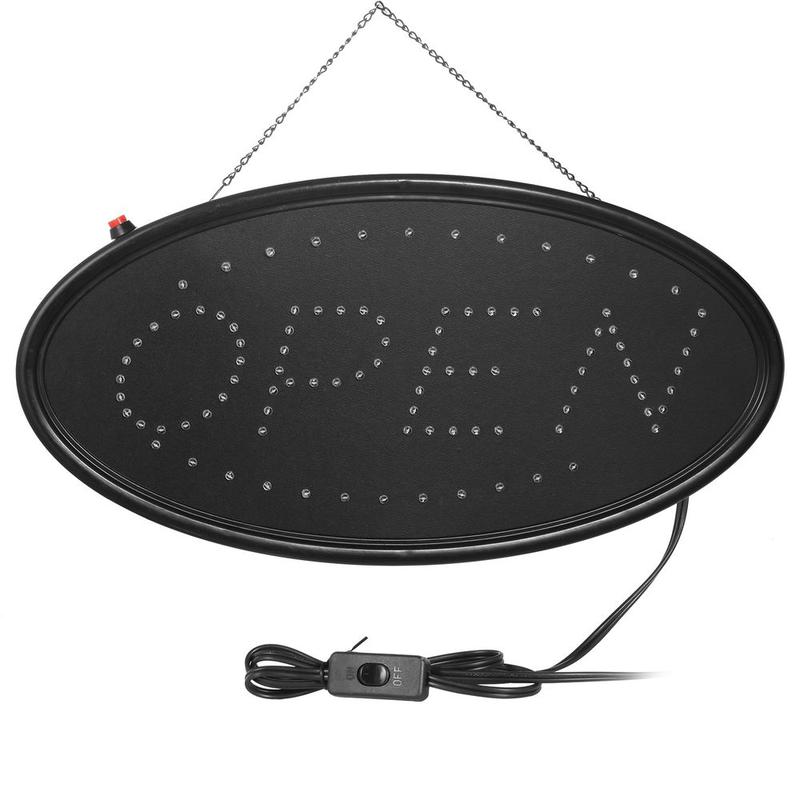 Vibrant LED Neon Open Sign with Flashing & Steady Lights - Perfect for Business Visibility