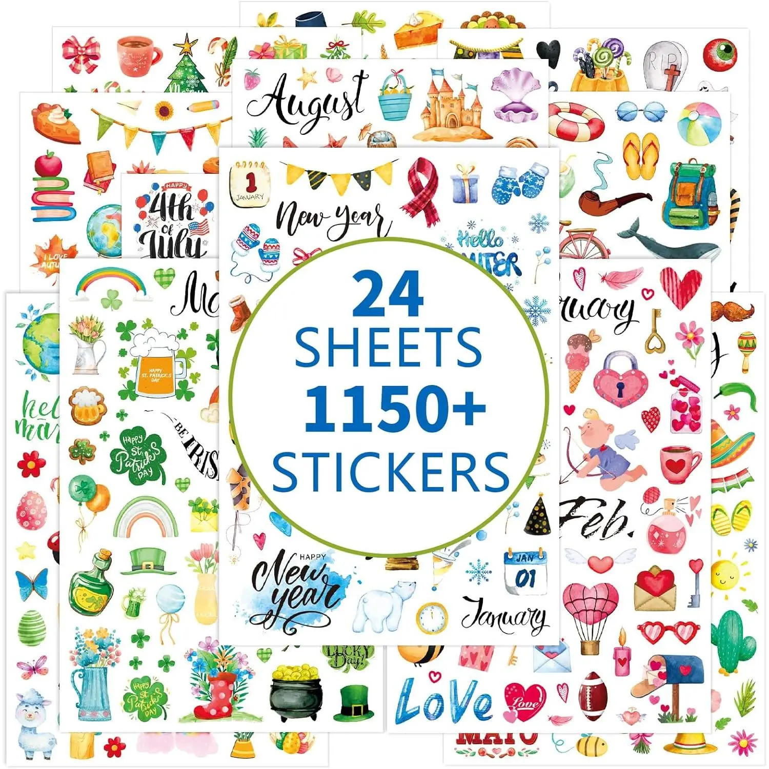 Planner Stickers 1150+  Monthly Daily Planners  Holiday Seasonal Happy Scrapbook Supplies Calendar Journaling Christmas Stickers Gifts for Adults Women