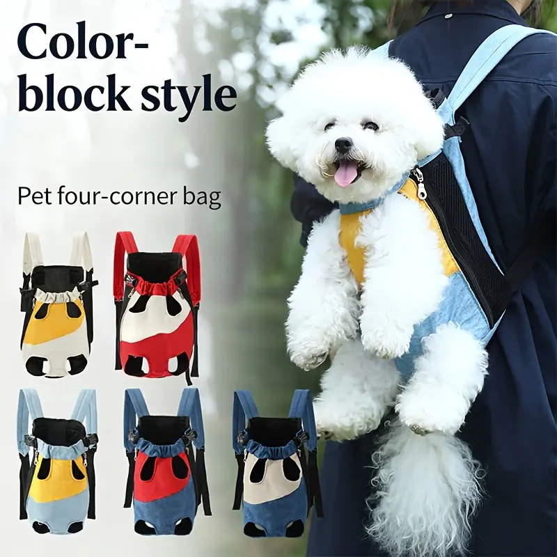Text Pet Carrier Backpack Suitable for Cats & Small Dogs - Portable Chest Carrier with Zipper Closure, Name/Text Display, Carrier Suitable for Outings, Travel, Vet Visits, for Public Transport