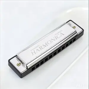 10-Hole Colorful Metal Harmonica, Beginner Instrument for Students, Kids, Adults, Self-Learning Mouth Organ, Musical Toy