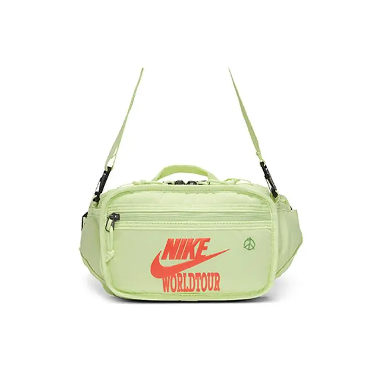 Nike RPM Small Crossbody Bag for Men and Women, Travel Zipper Closure Fabric Sling Bag in Light Lime