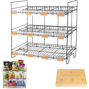 Candy Display Rack | Candy Organizer | Snack Organizer For Countertop | Display Snack Rack | Snack Shelf And Chip Rack For Stores | Snack Display For Counter | Snack Stand For Stores, Office, And