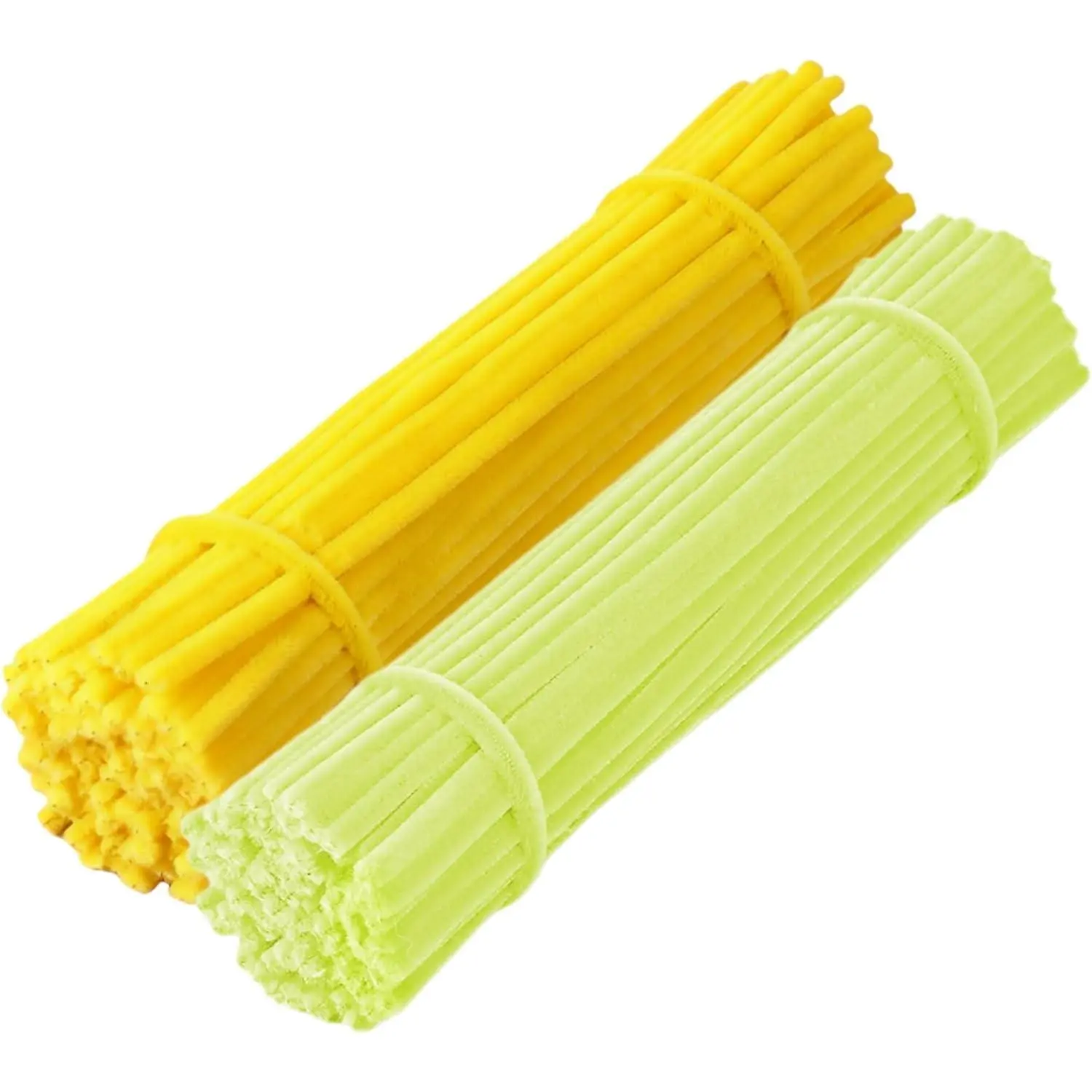 200 count Pipe Cleaners,  Yellow & Pastel Yellow Chenille Stems for Crafts, Thick  Pipe Cleaners for DIY ,  & Decorations, Art Supplies (12" x 0.24")
