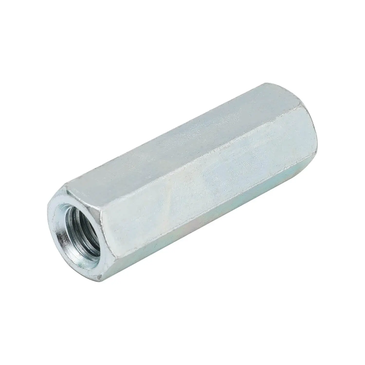 10 Packs 3/8"-16 Rod Coupling Nuts, UNC Threaded Hex Coupling Nut, Length: 1-3/4"