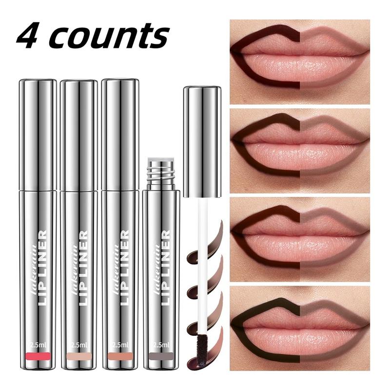 Peel-Off Lip Liner Pen, Non-Sticky Long-Lasting Matte Finish Lip Liner with Anti-Cup Staining