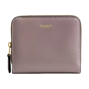 Coach Billfold Wallet for Women in Gray Calfskin with Signature Logo