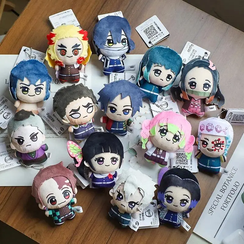 2026 hot itemNew 10cm Anime Tomioka Giyu Kamado Tanjirou Kamado Nezuko Agatsuma Zenitsu Shinazugawa Genya Plush Toy Doll Gift