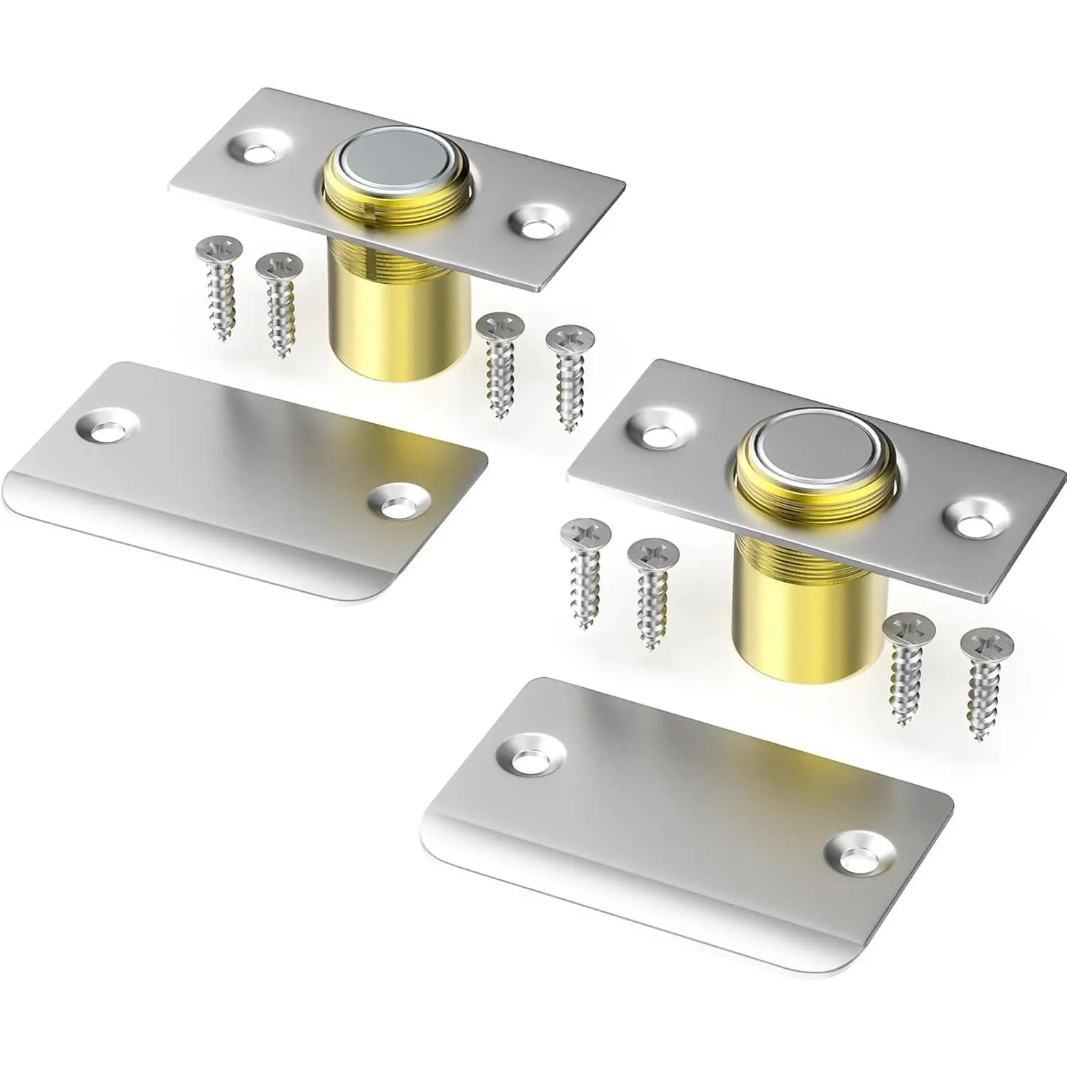 Upgraded  Door Catch, Adjustable   Ball Catch for Top of Door,  for Ball Catches, Concealed  Door Latch for  Double Doors Closet Door Hardware 2 Pack