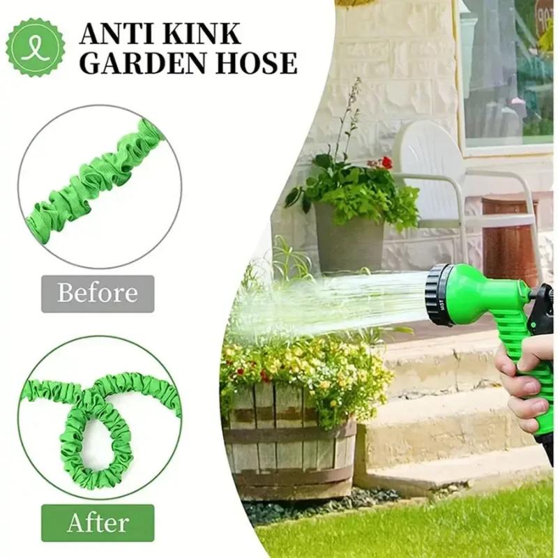 Hose Household High Pressure Watering and Car Washing Gun,Multifunctional Car Nozzle Shrink Hose Used in Garden Spray Gun Tool