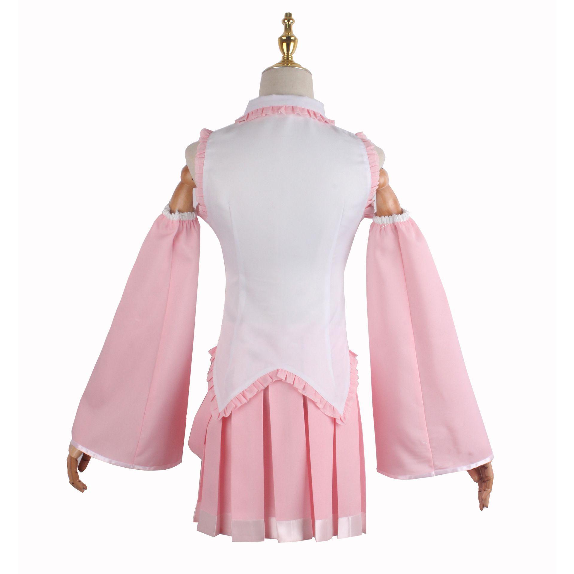 Pink Cosplay Costume Performance Suit Cos Suit Mi ku Regular C Suit Wig Cosplay Girls Spring Sakura Cherry Mi ku