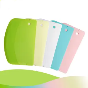 5-Piece Dough Scraper Set, Plastic Countertop Scrapers, Colorful Multi-Use Bowl Scrapers, Ideal for Kitchen, Baking, Cake, Bread, Pizza, Pastries