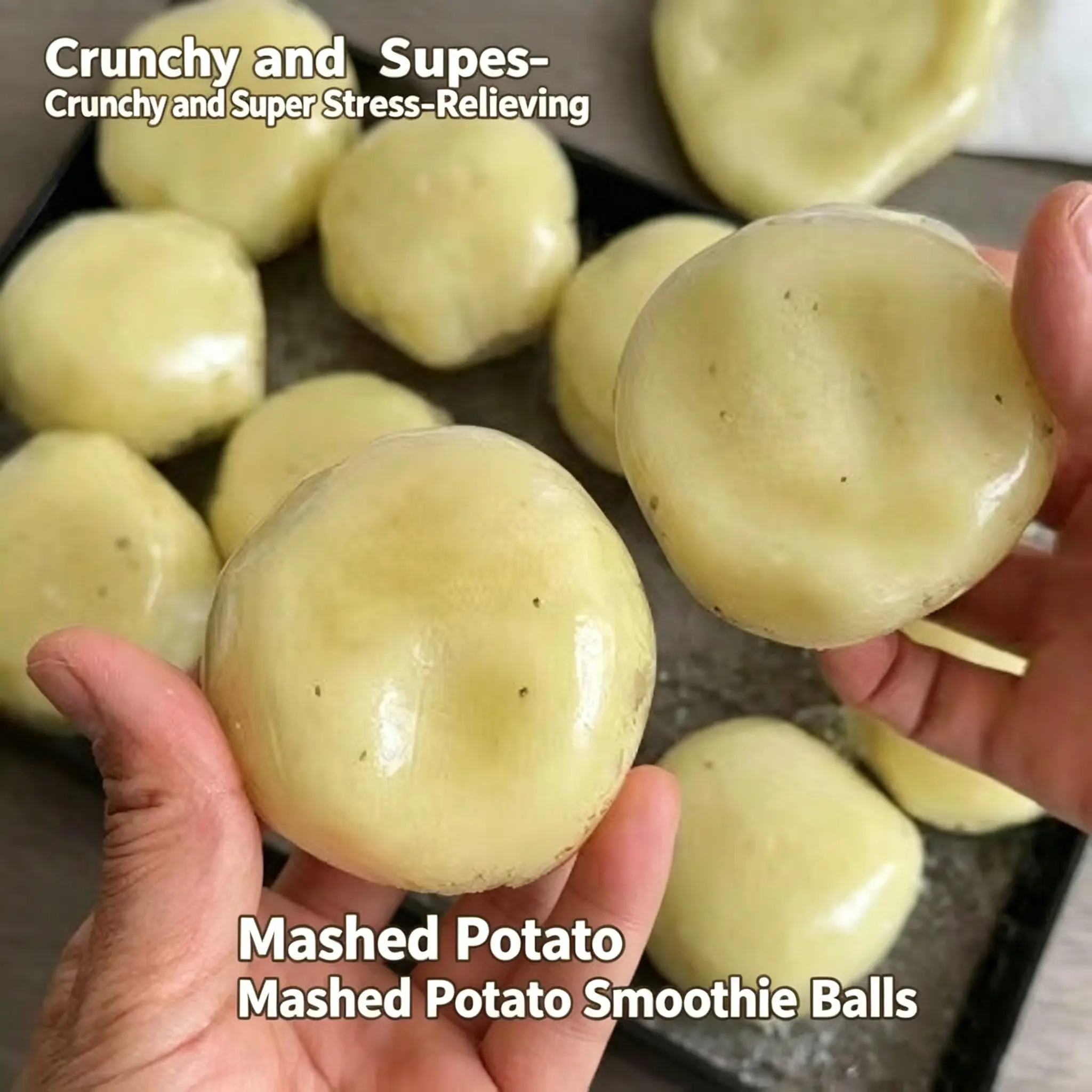1pc Potato Mash Smoothie Ball, Handmade DIY Stress Relief Squeeze Toy, Crunchy Sound, Sensory Toy for Relaxation and Fun