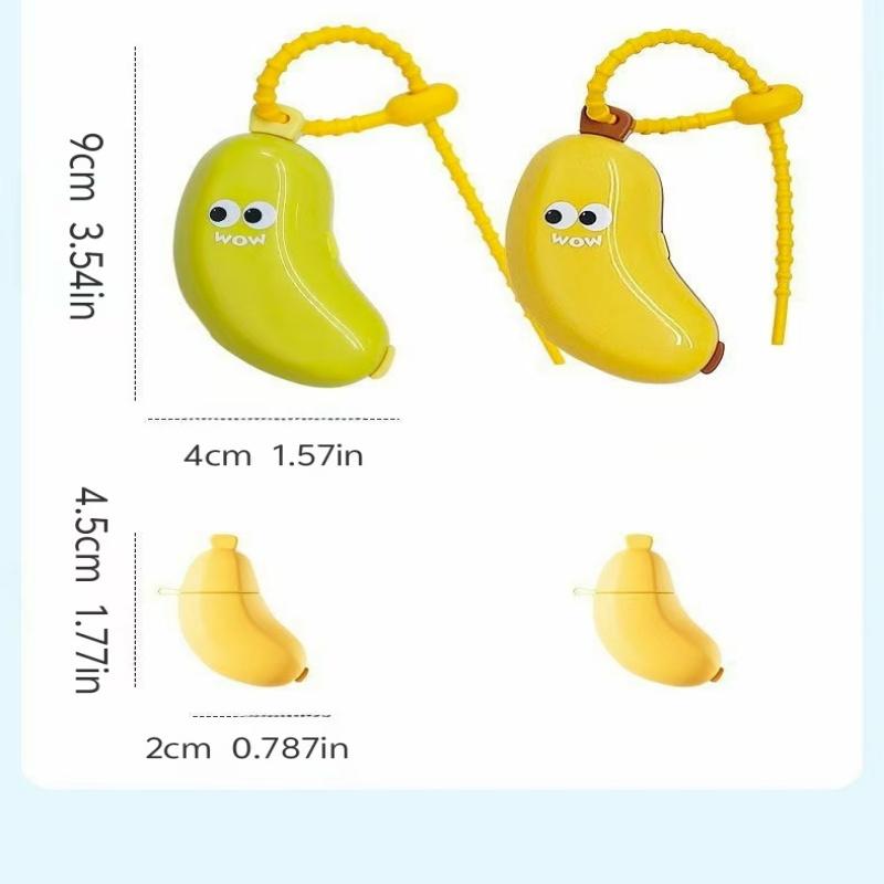 2pcs Banana-Shaped Toothbrush & Toothpaste Holder Case - Portable Travel Organizer with Lid, Cute Dental Hygiene Storage Box for On-the-Go,, Camping - Compact Toothbrush Cover Fits Multiple Brushes (No Repacking Needed)